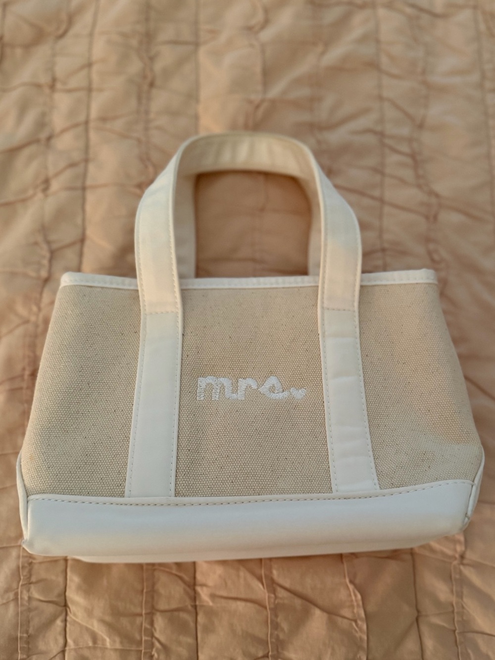 Stoney Clover Lane “Mrs” Blanc Mini Canvas Tote